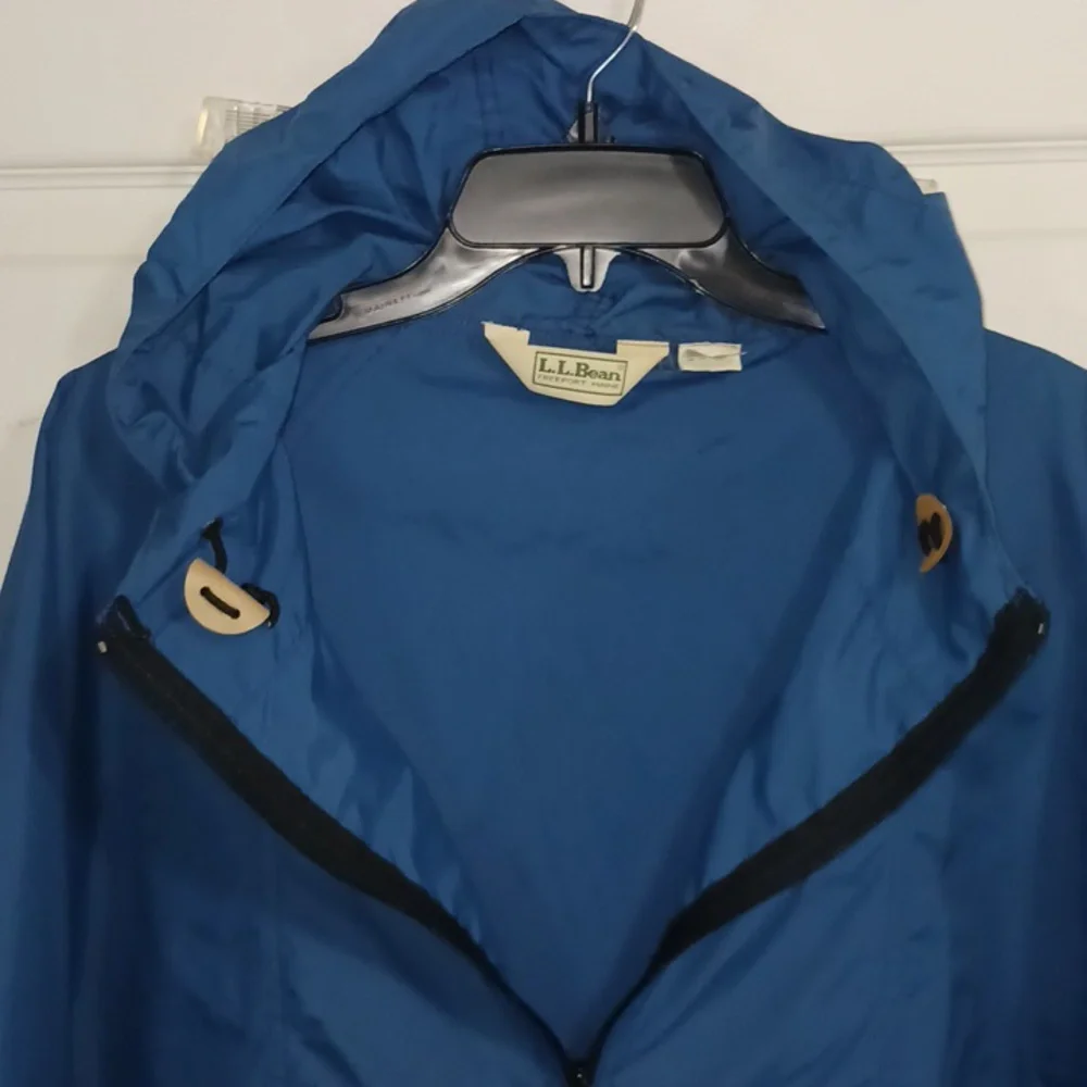 Vintage LL Bean 2-piece half zip windbreaker rain suit jogging pants - L - blue - Picture 5 of 16